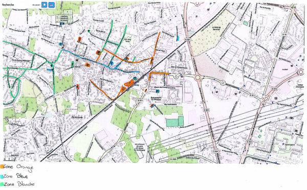 Reprise du stationnement réglementé et réajustement de la zone orange