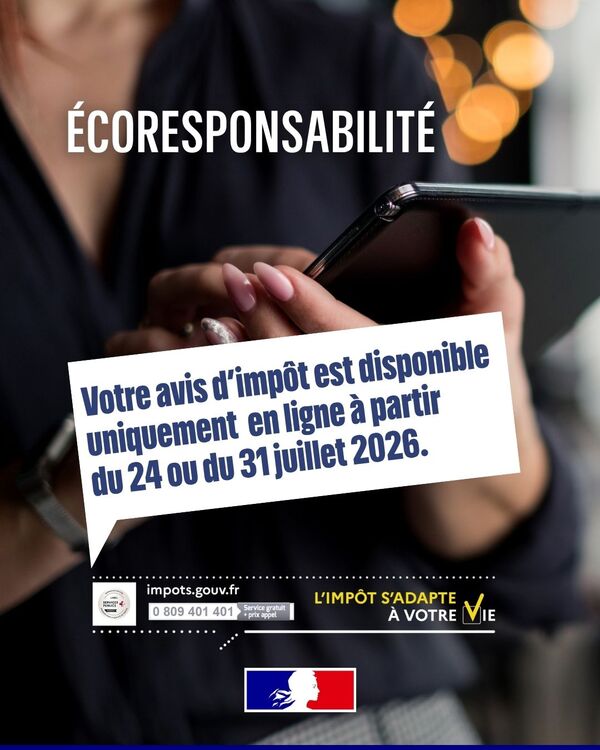 Votre avis d'impôt est disponible en ligne