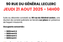 Réunion de constat avec l'expert judiciaire