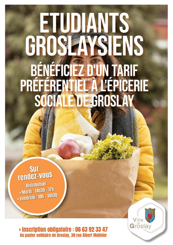 Etudiants Groslaysiens - Tarif préférentiel à l'épicerie sociale