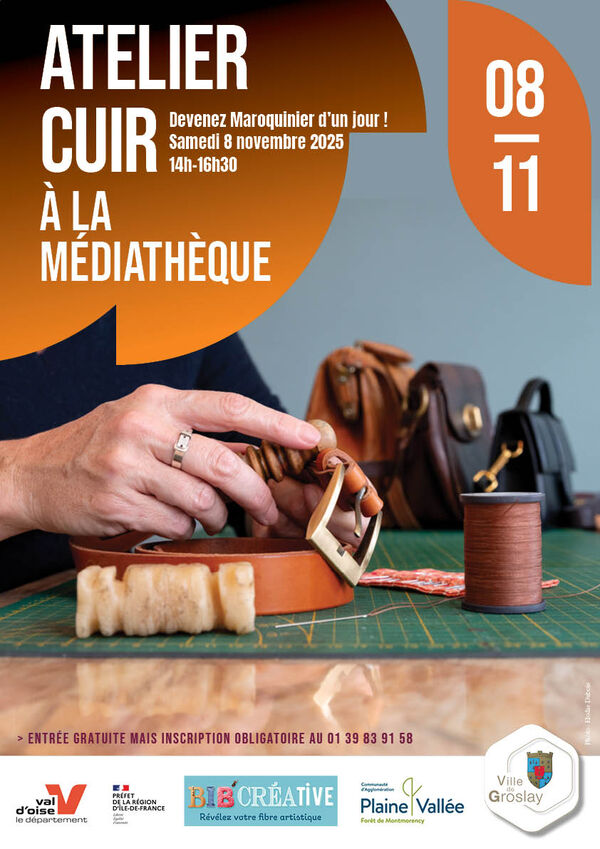 Atelier cuir à la Médiathèque