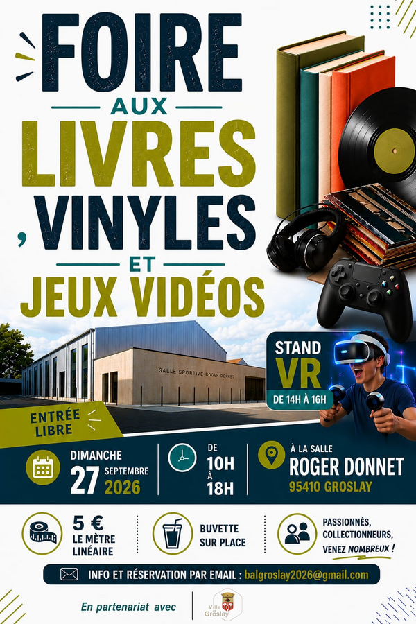 Foire aux livres, vinyles et jeux vidéo