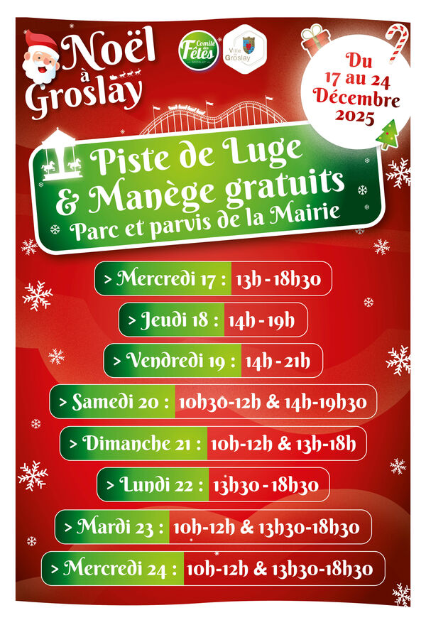Piste de luge & manège gratuits