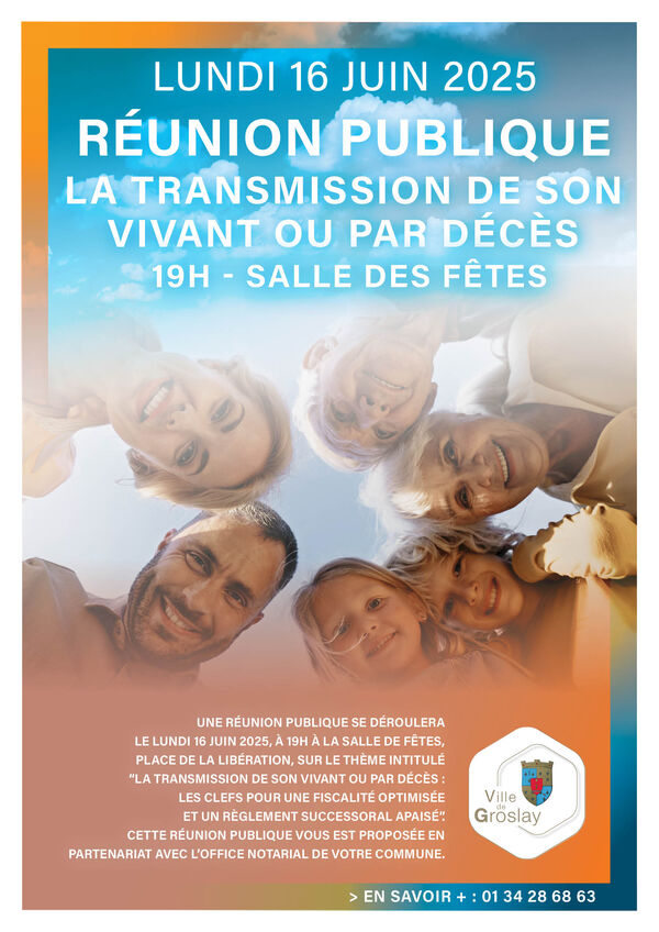 Réunion publique transmission notariale