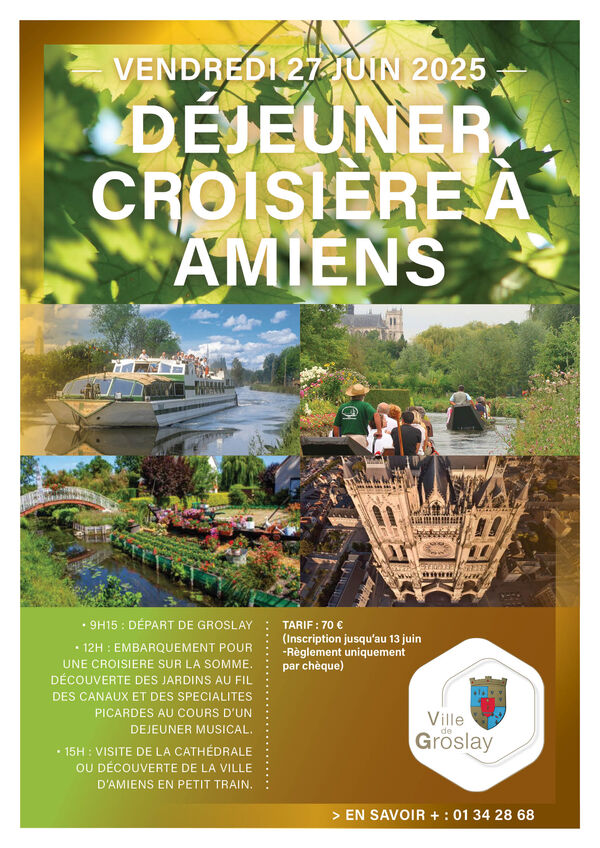 Déjeuner croisière à Amiens