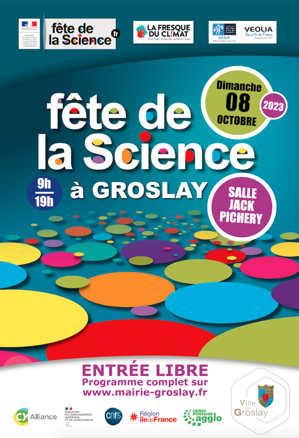 Fête de la Science à Groslay le 8 octobre 2023 à la salle Jack Pichery