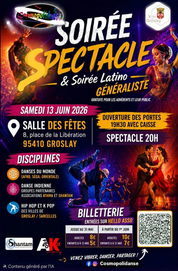 Soirée spectacle & soirée latino généraliste